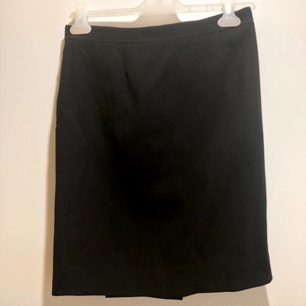 TORY BURCH BLACK WOOL PENCIL SKIRT
